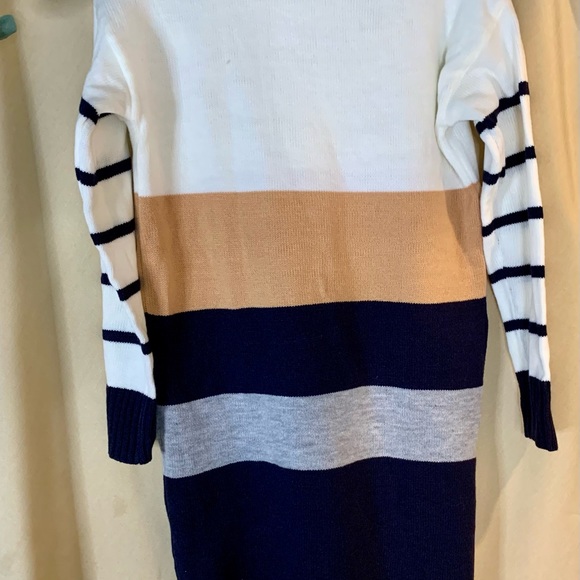 Striped LS Sweater Dress | S - Picture 4 of 6